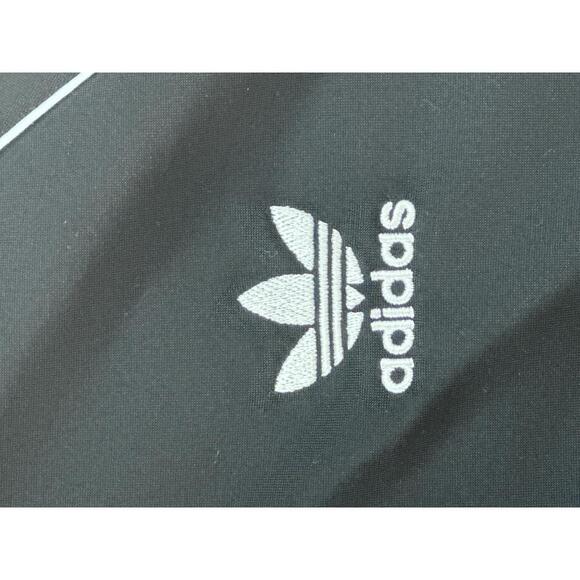 Adidas Black Track Jacket with White Stripes - Picture 6 of 6